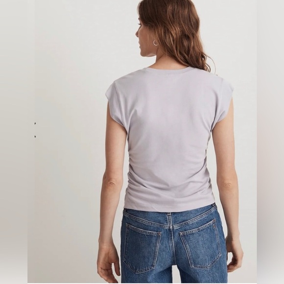 Madewell | 2023 Side-Cinch Muscle Tee Light Lavender Size Small Item NJ787 - Picture 2 of 10